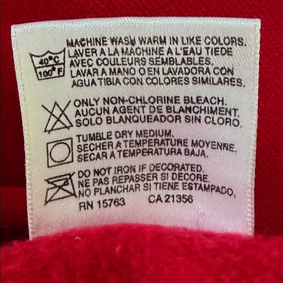 Vintage 90s Hanes Women’s Christmas Cats Sweatshirt Red Cottagecore Size 4X - Picture 6 of 7